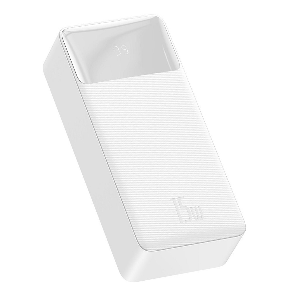 Зовнішній акумулятор Baseus Bipow Digital Display Power bank 30000mAh 15W White Киев - изображение 2