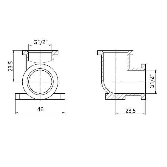 Угол Thermo Alliance Standart 1/2