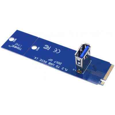Райзер Dynamode NGFF M.2 Male to USB 3.0 Female для PCI-E 1X (RX-riser-M.2-USB3.0-PCI-E) Винница