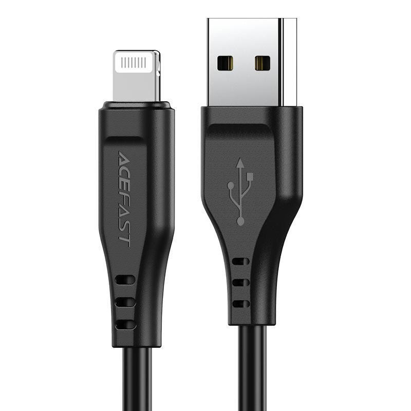 Кабель ACEFAST USB to iP 2.4A, 1.2м, черный Киев - изображение 1