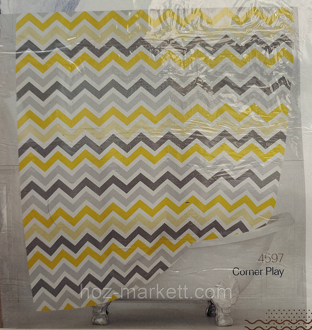 Тканевая шторка для душа Jackline 180 х 200 см Турция волна Харьков - изображение 1