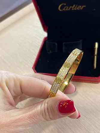 Cartier браслет у цирконах позолота 18 К Одеса