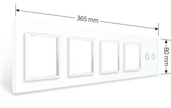 LIVOLO Рамка 5-постова для одного 2-сенсорного вимикача і чотирьох розеток (2-0-0-0-0) LIVOLO, Коломыя