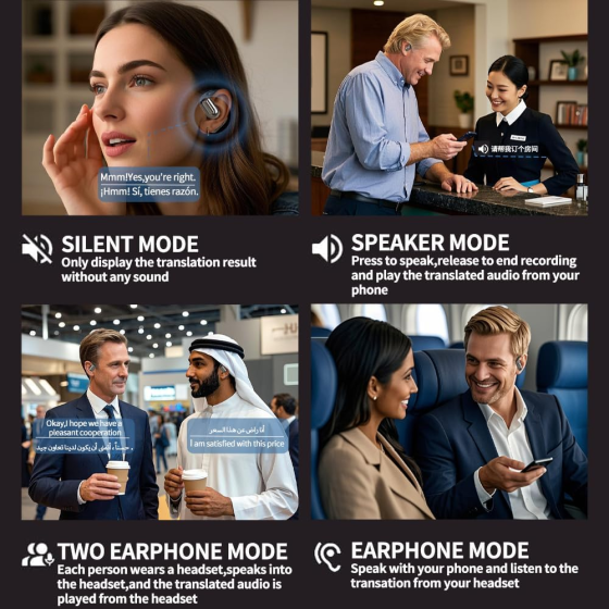 Спортивные Bluetooth-наушники BUABMEC Open-Ear — Беспроводная гарнитура с костной проводимостью, IPX7, 60 ч, Черные Киев