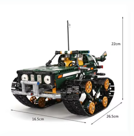 Конструктор гоночна машина на гусеничному ходу на дистанційному керуванні на 626 деталей, зелений Кам'янець-Подільський