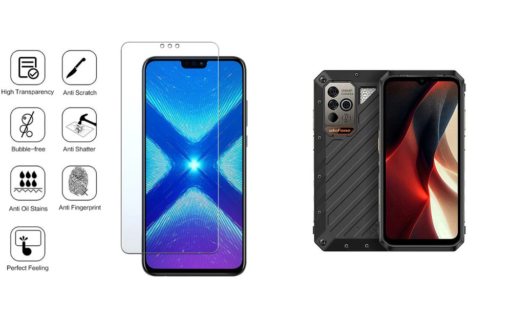 Защитное стекло NeoGlass для Ulefone Power Armor 19, Power Armor 19T – ультрапрозрачное и устойчивое Киев - изображение 4