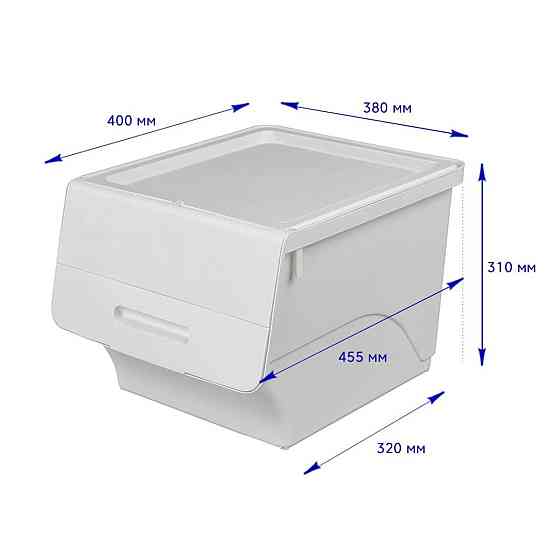 Контейнер для зберігання 45.5х38х31см Білий SW-00002420 Київ