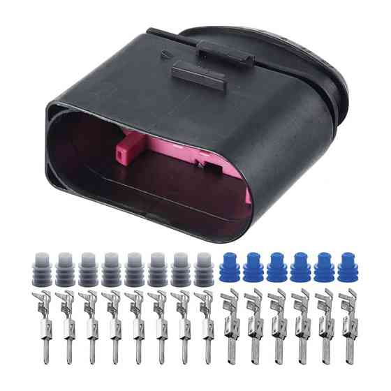 Роз'єм конектор 14-кон., Фара, 1J0973837, VAG Германия, Франция, Германия універс., Audi, Bugatti, Porsche, Seat, Skoda, Tesla Київ