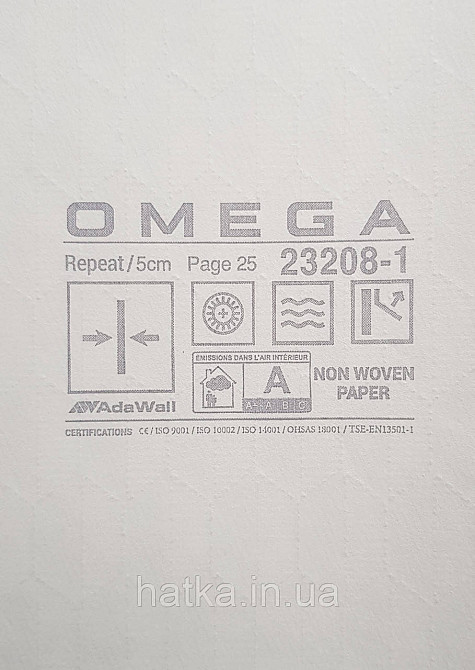 Обои виниловые на флизелине AdaWall Omega1.06х10 геометрия 3д фигуры ромбы полосы белые серые  23208-1 Киев - изображение 3