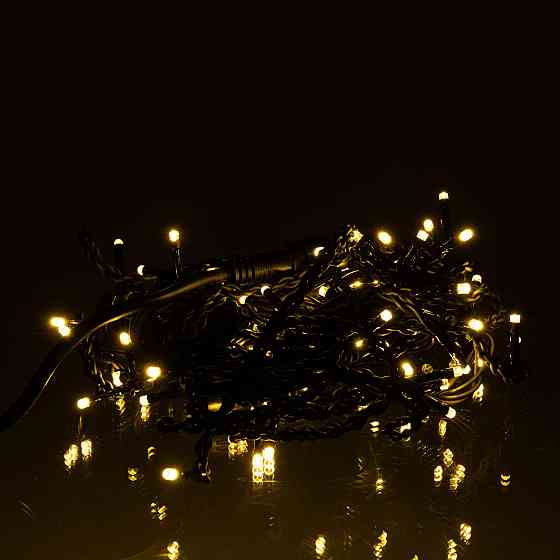 Новорічна гірлянда вулична Бахрома 6 м 105 LED чорний провід Жовтий 6МBY Київ