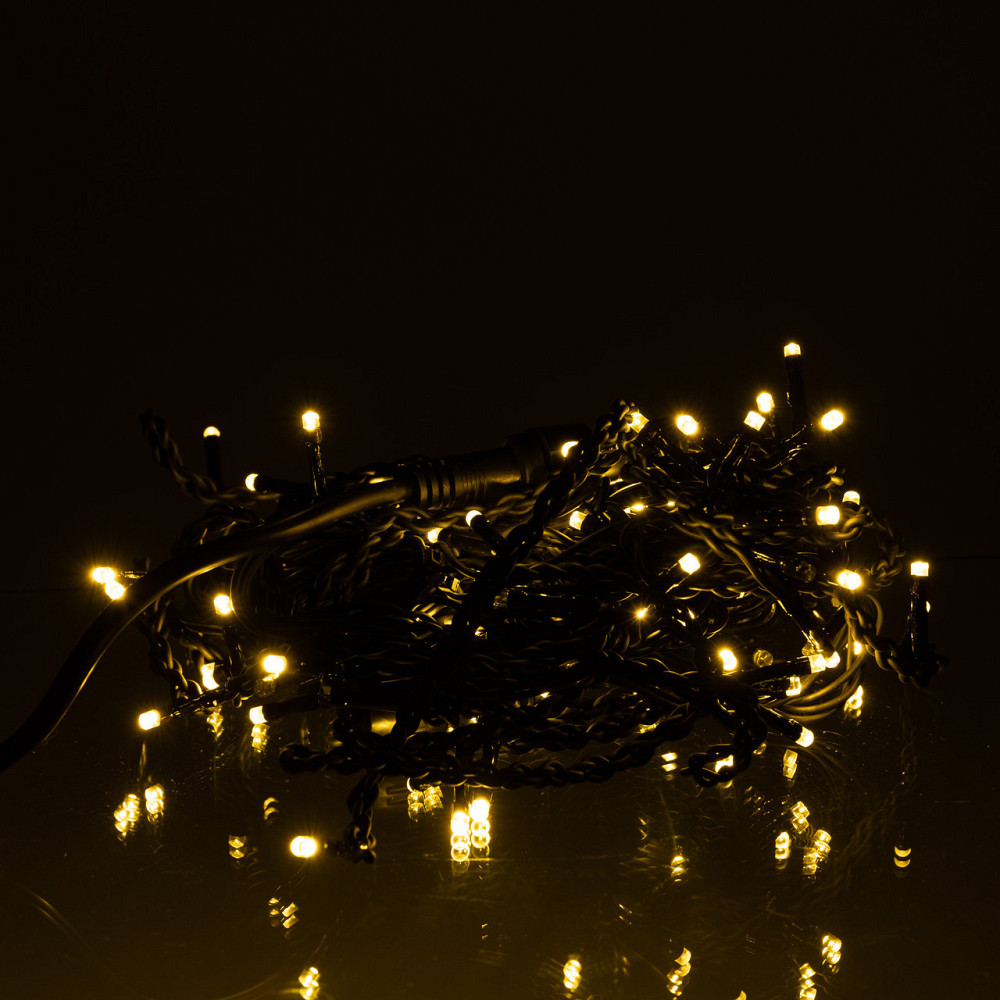 Новорічна гірлянда вулична Бахрома 6 м 105 LED чорний провід Жовтий 6МBY Київ - фото 6