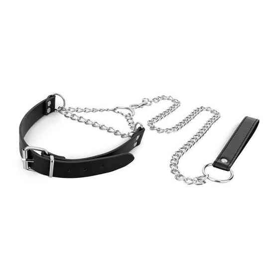 Нашийник з повідцем Bedroom Fantasies: Collar with Chain - Silver Sex Aura Київ