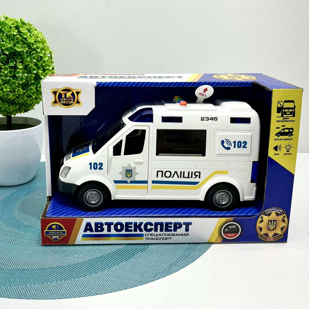 Машина Поліцейська АвтоЕксперт відкриваються двері звук пісні інерція Біла (69609) Чернигов - изображение 2
