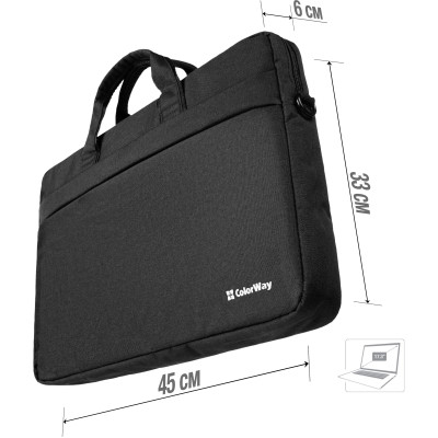 Сумка для ноутбука ColorWay 17.3&quot; Modern Black (CW-LBM173-BK) Вінниця - фото 11