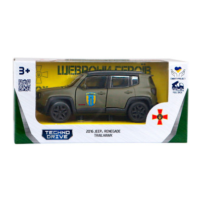 Машина Techno Drive серії Шеврони Героїв - Jeep Renegade Trailhawk - Айдар (250351W) Вінниця - фото 12