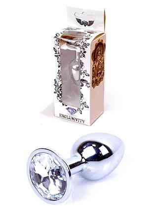 Анальна пробка - Jewellery Silver Plug Clear Sex Aura Київ