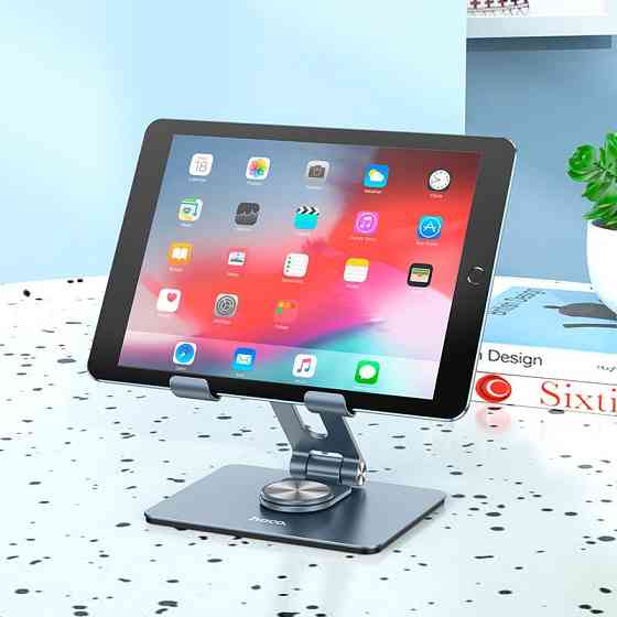 Підставка для планшета HOCO PH52 Might metal rotating tablet desktop holder Metal Gray Киев