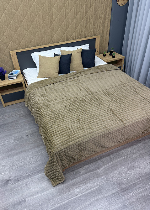 Плед-покривало Кубик 200х220 см (+-10см) Тауп (87-230) Київ - фото 6