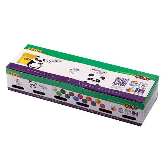 Дитячі гуашеві фарби KIDS Line CLASSIC ZB.6604, 12 кольорів по 20 мл Вінниця