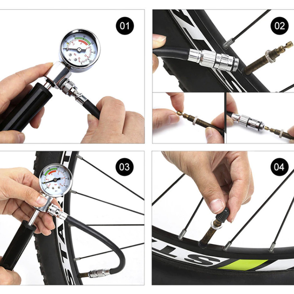 Велосипедна сумка з набором інструментів та насосом з манометром Feel Fit Бровари - фото 10