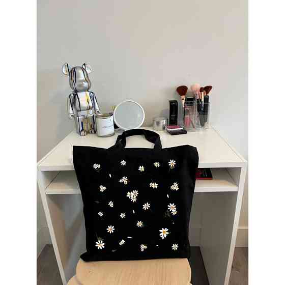 Екошопер BookOpt BK4091 Ромашки - сонячні квіти, чорний Київ