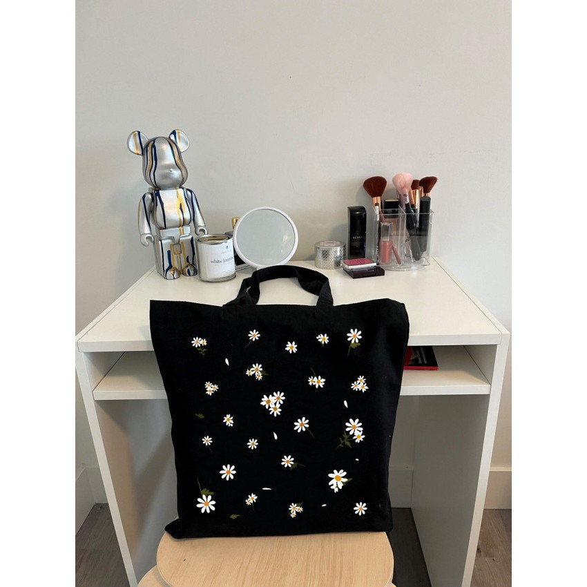 Екошопер BookOpt BK4091 Ромашки - сонячні квіти, чорний Киев - изображение 4