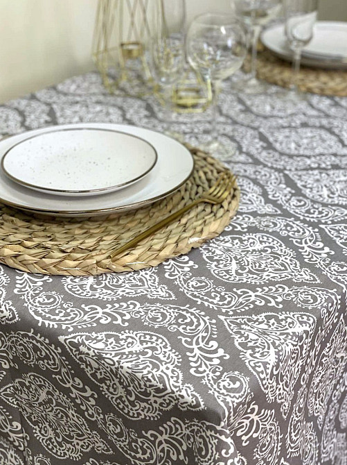 Ecotton Скатертина Ecotton DUCK 170х220 см водовідштовхувальна сіра 2016-20 Grey Киев - изображение 3