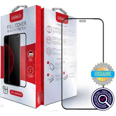 Стекло защитное Intaleo Full Glue Apple iPhone 12 Pro Max (black) (1283126506437) Винница