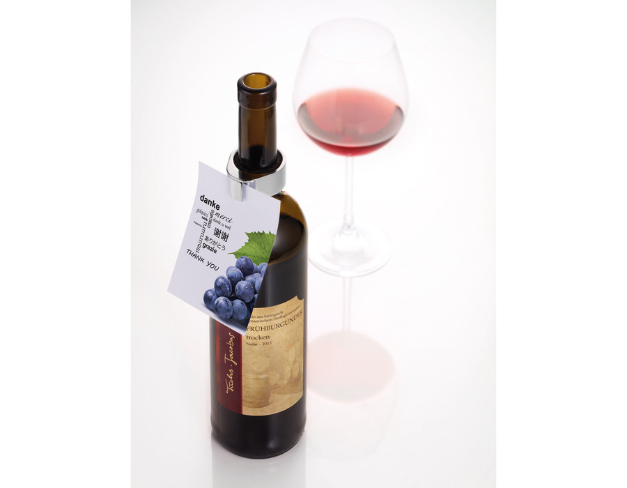 Аксессуар для винной бутылки Troika For party (кольцо + держатель для карт) Ровно - изображение 4