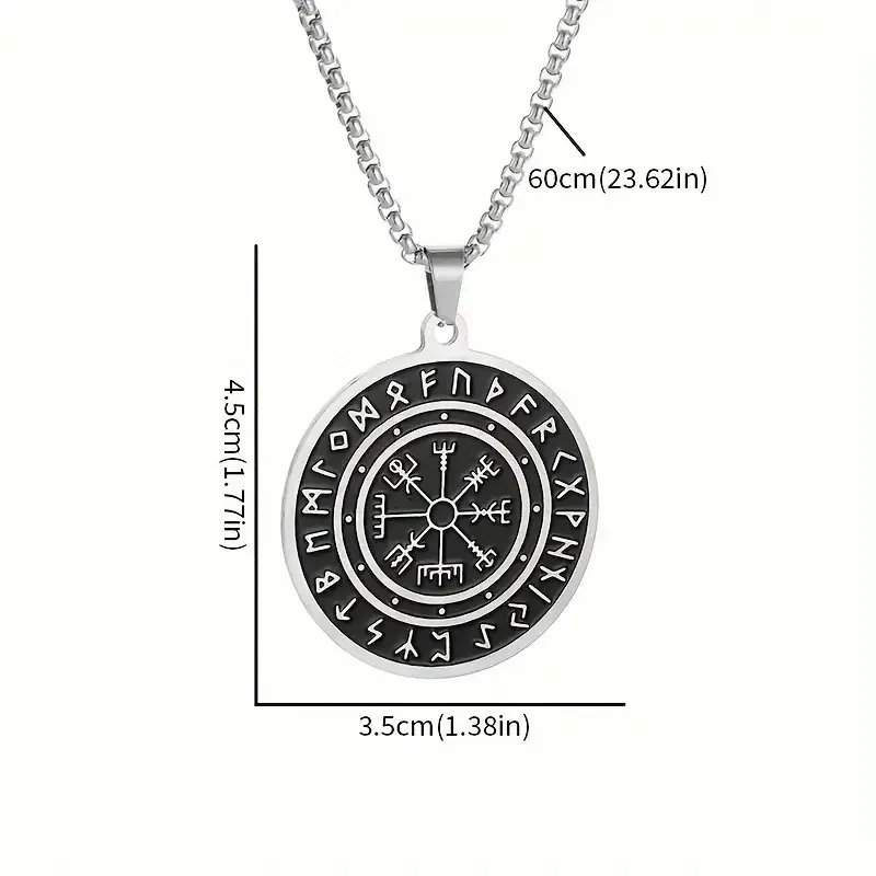 Підвіска з рунами вікінгів із нержавіючої сталі – символ сили та захисту Київ - фото 3