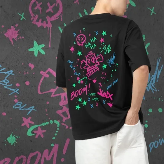 Футболка чоловіча з  принтом Arcane Малюнки Джинкс Розмір 48 Anime0869 Дніпро