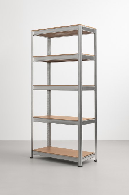 Металевий стелаж 150×75×30 см з п’ятьма міцними полицями — вантажність 175 кг на кожну полицю, виготовлено в Польщі. Львів - фото 8