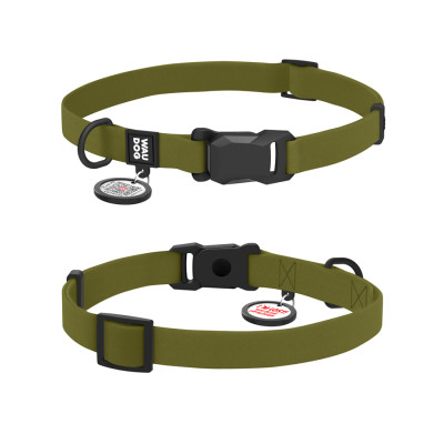 Ошейник для животных WAUDOG Magnet c QR паспортом, магнитная пряжка-фастекс S хаки (279431) Винница - изображение 1