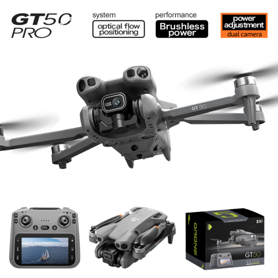 Квадрокоптер GT50 FPV з 8K-камерою РК пульт з екраном, безколекторні мотори, обхід перешкод (до 20 хв польоту) Вінниця