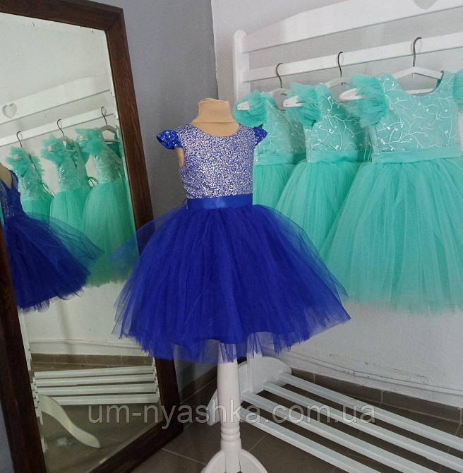 Пышное нарядное синее платье на девочку на 3-5 лет Кривой Рог - изображение 1