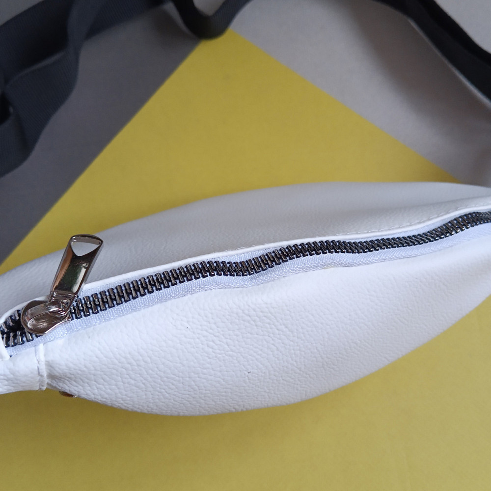 Сумка жіноча бананка біла поясна сумка Київ - фото 2