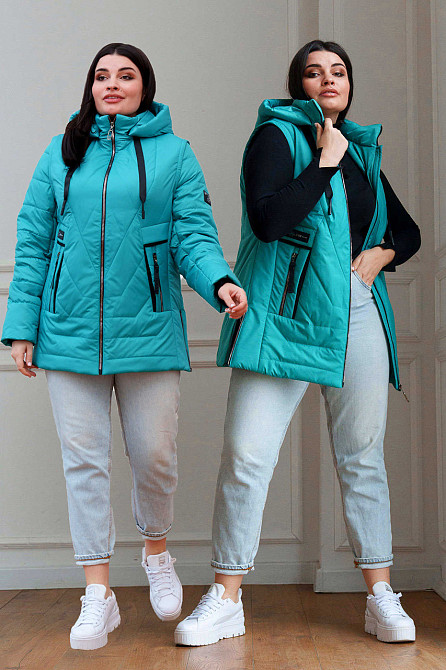 Жіноча демісезонна куртка трансформер. Куртка жилет 52-66р Київ - фото 8