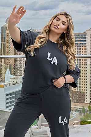 Жіночий легкий спортивний костюм із футболкою "Amante" |  Норма та батал Графіт, 50-52 Київ