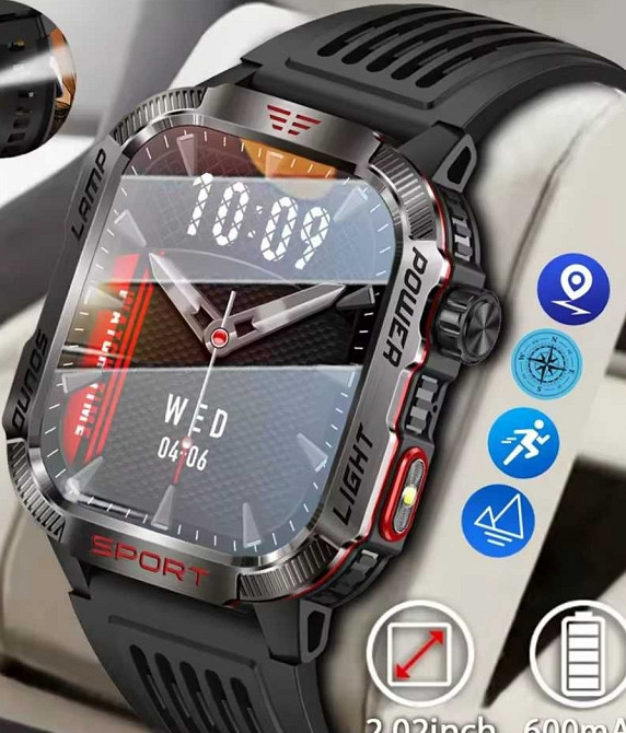 Смартгодинник: LIGE HT29. NFC. Compass. Barometr. LED-ліхтарик. Київ - фото 8