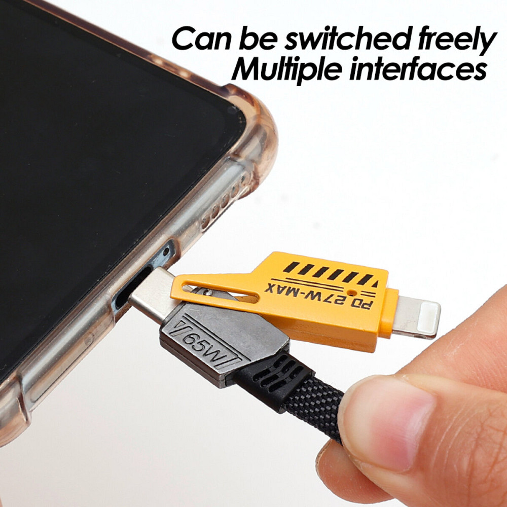 Кабель WUW-X207 USB 3 in 1 65W  black (6972573336524) Київ - фото 5