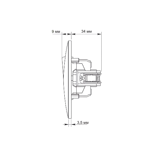 BINERA чорний графіт Клавіша дзвінка внутрішня Videx Житомир - фото 5