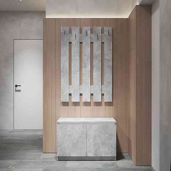 Передпокій VAYS, комплект у передпокій №3 Бетон-Білі планки Львів