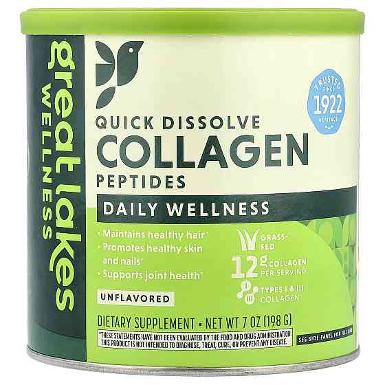 Пептиды коллагена Great Lakes Wellness Quick Dissolve Collagen Peptides Daily Wellness 198 г, Unflavored Луцк