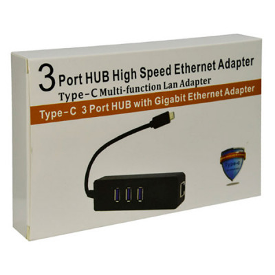 Перехідник Dynamode USB 3.1 Type-C - RJ45 Gigabit Lan, 3*USB 3.0 (USB3.1-TypeC-RJ45-HUB3) Вінниця - фото 3