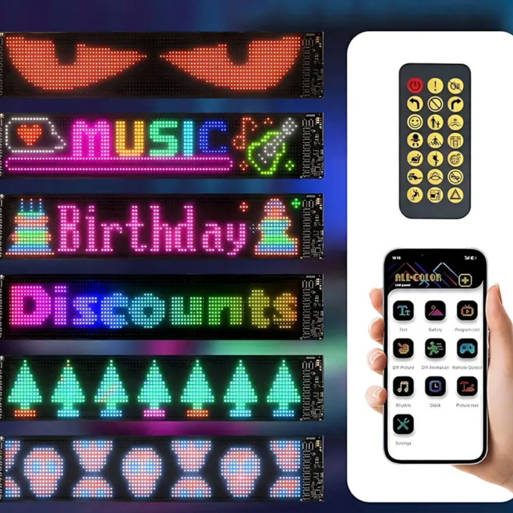 Світлодіодна LED панель для авто 64х20,USB+пульт SBR Київ - фото 6