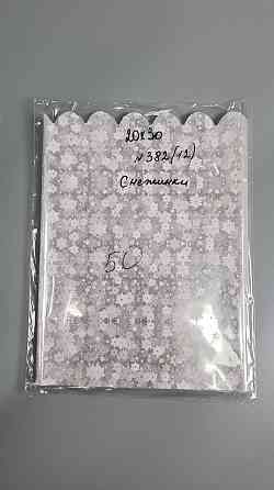 Пакет з малюнком для пакування подарунків (20*30) No382 (ажурний) "Сніжинки" (100 шт.) Харків