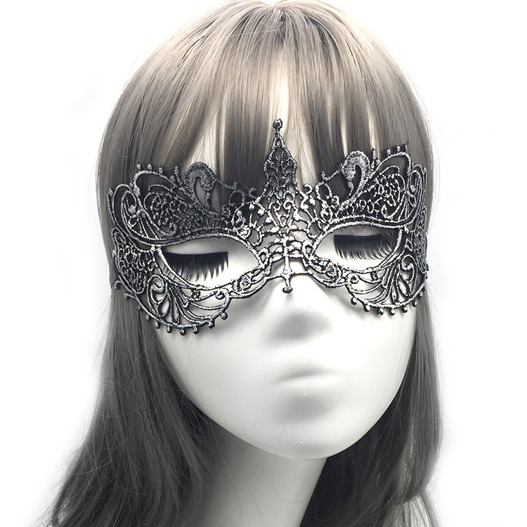 Маска на карнавал 20 на 7 см серебристый Киев - изображение 2