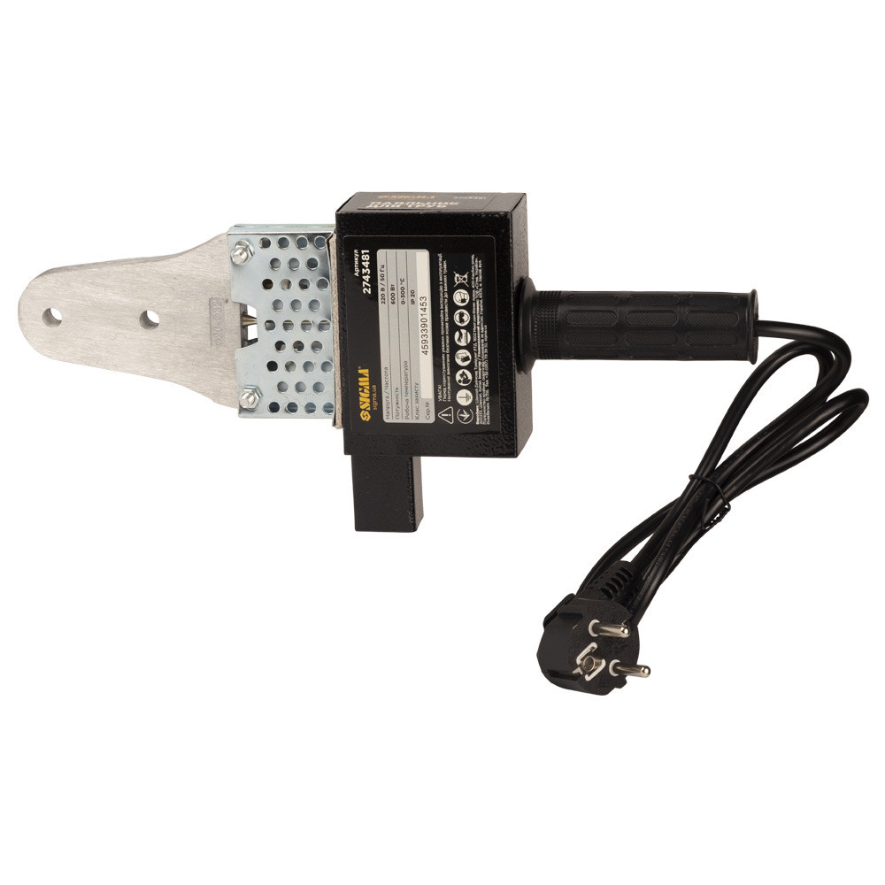 Паяльник для пластикових труб 600 Вт 20-32мм металевий кейс SIGMA (2743481) Київ - фото 3