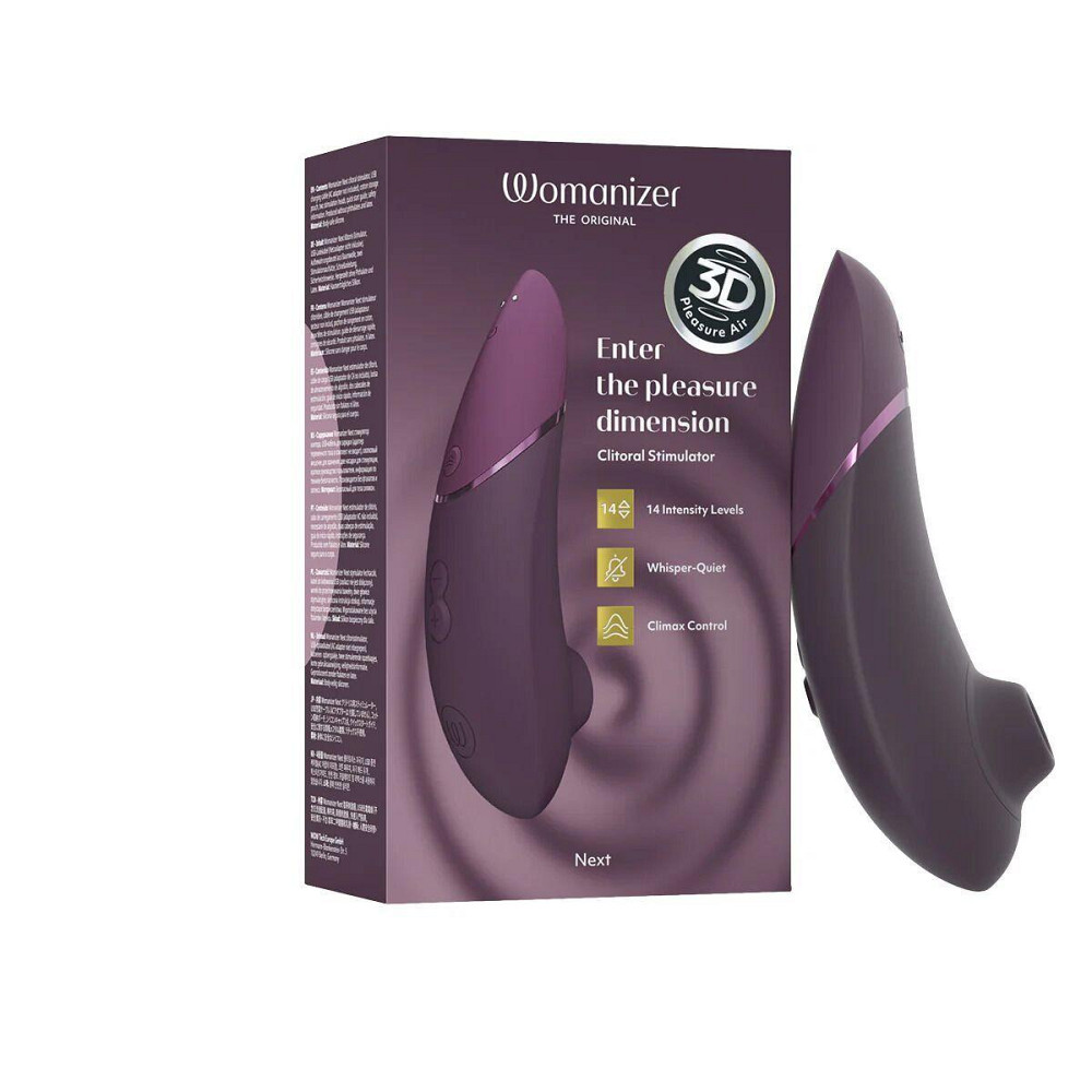 Вакуумный клиторальный стимулятор Womanizer Next Dark Purple, 3D Pleasure Air, 14 уровней интенсивности Sex Aura Киев - изображение 8