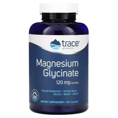 Мінерали Trace Minerals Гліцинат магнію, 120 мг, Magnesium Glycinate, 180 капсул (TMR-00815) Вінниця - фото 1